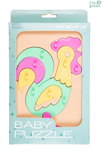 Bioplastic toys - Baby puzzle rooster educational toy. - T&M Toys